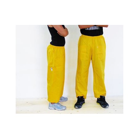 Pantalone da apicoltore in tela di cotone giallo
