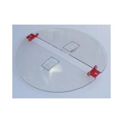 Coppia di semicoperchi in policarbonato trasparente per smielatore ø 520 mm