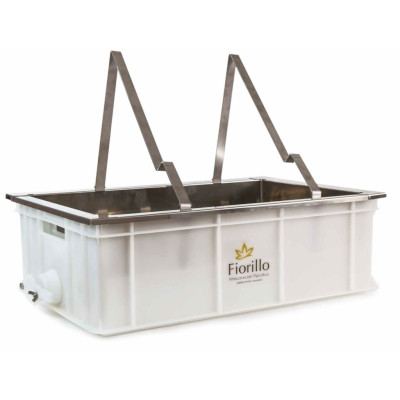 Banco disopercolatore da tavolo, vasca in plastica alimentare 600x400x180 mm con rubinetto