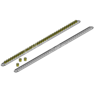 Stecca in acciaio inox porta cupolini