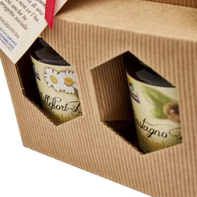 CONFEZIONE REGALO MIELE BIO&SOLIDAL 2X250 G CASTAGNO/MILLEFIORI