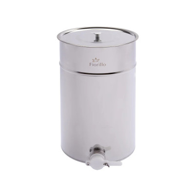 Maturatore in acciaio inox con coperchio e rubinetto in plastica