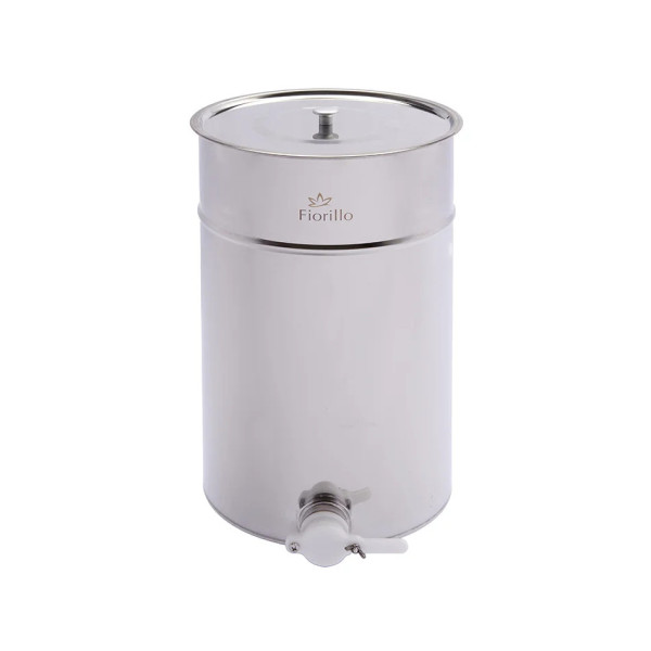Maturatore in acciaio inox con coperchio e rubinetto in plastica