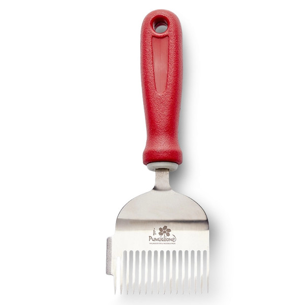 FORCHETTA “INOX PLUS” in acciaio inox con raschietto e manico ergonomico.