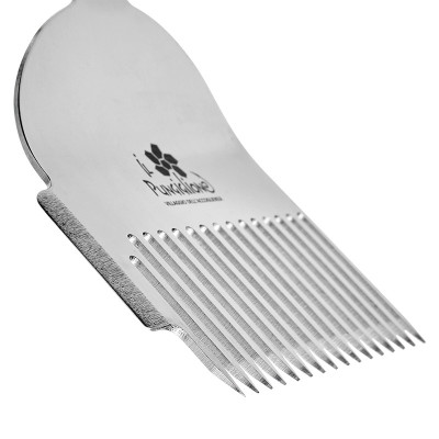 FORCHETTA “INOX PLUS” in acciaio inox con raschietto e manico ergonomico.