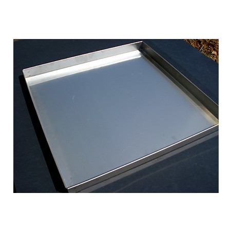 Vassoio in acciaio inox per carrello 430x500 mm